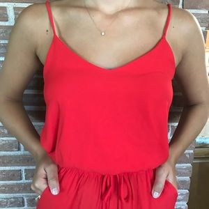 Hot red Jumpsuit (size small)